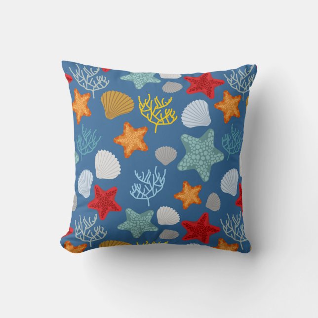 Coussin Motif sous-marin de la vie (Recto)