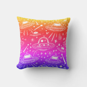 Coussin Motif spatial coloré