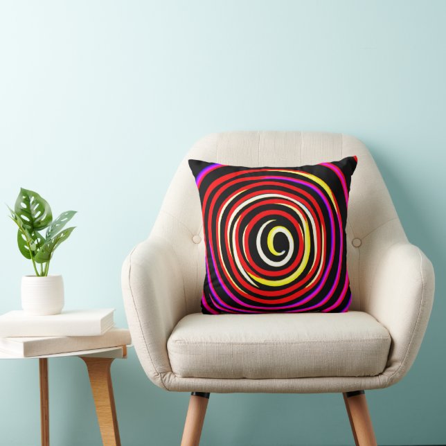 Coussin Motif spiral coloré (Chaise)