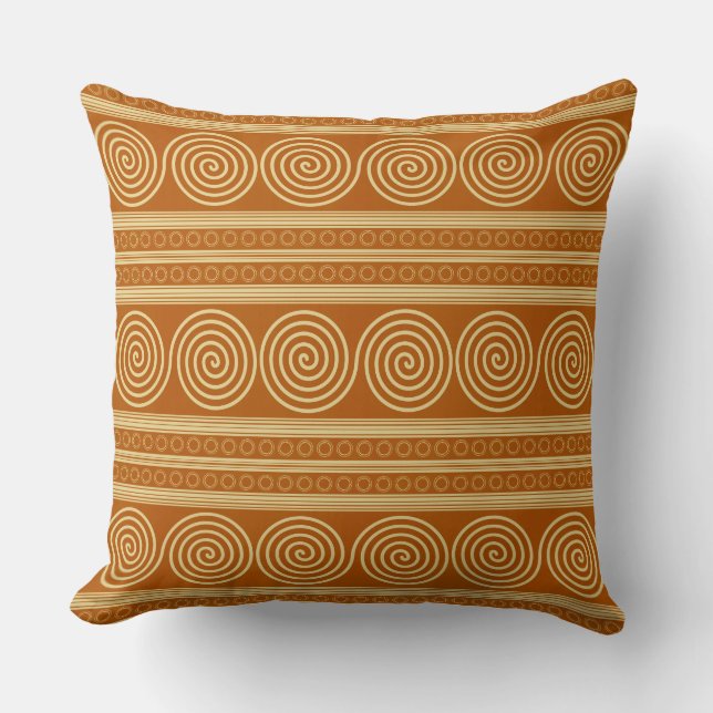 Coussin Motif Spiral grec ancien (Recto)