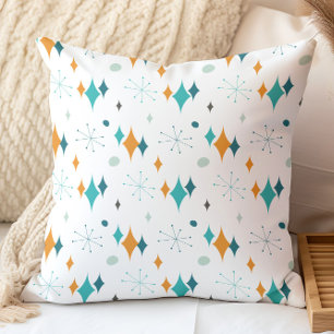 Coussin Motif Starburst Mid Century Modern