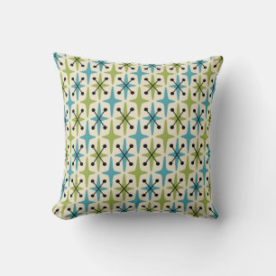 Coussin Motif Starburst moderne du milieu du siècle