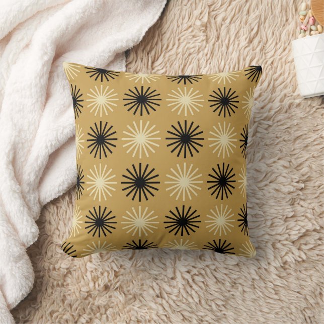 Coussin Motif Starburst moderne du milieu du siècle (Couverture)