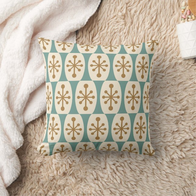 Coussin Motif Starburst moderne du milieu du siècle (Couverture)