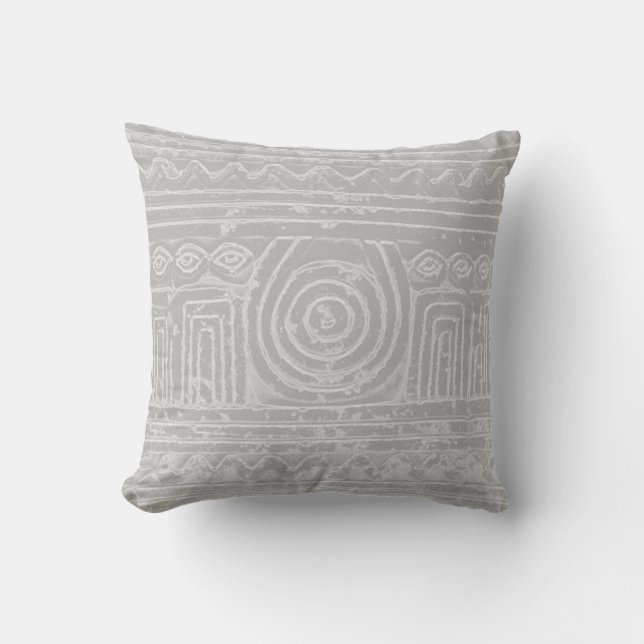Coussin Motif sumérien mésopotamien Grey (Recto)