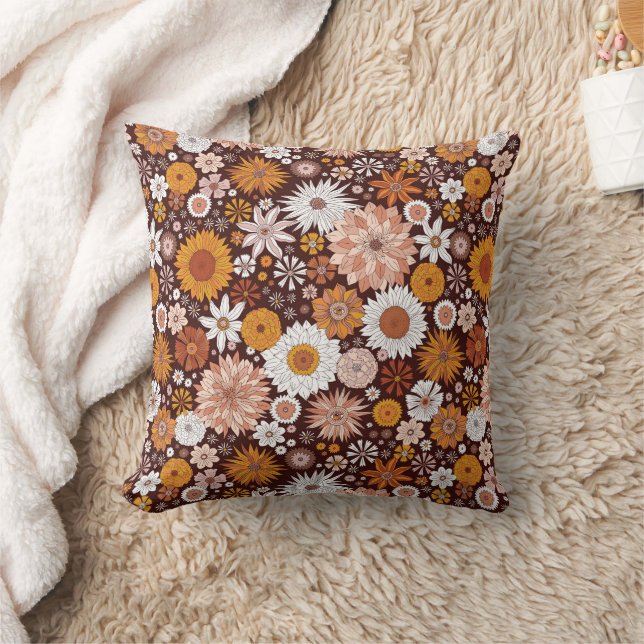 Coussin Motif super Retro Flower Garden (Couverture)