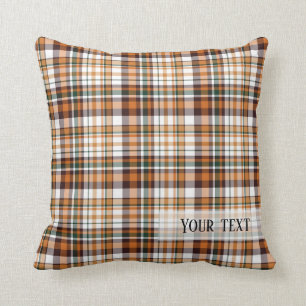 Coussin Motif tartan de Thanksgiving