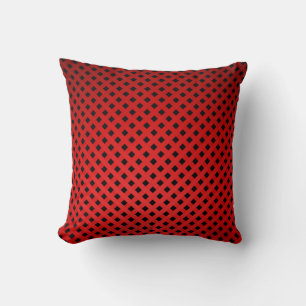 Coussin Motif tendance et chic rouge et noir