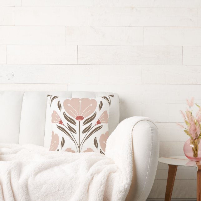 Coussin Motif Terracotta et Blush (Canapé)