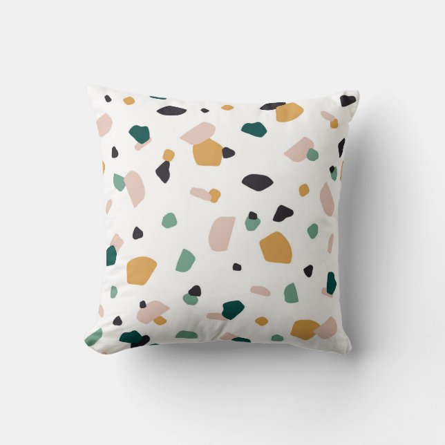 Coussin Motif terrazzo coloré (Recto)