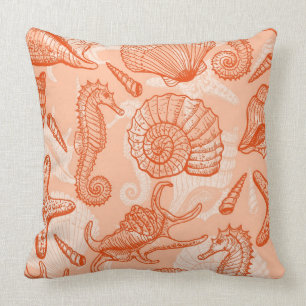Coussin Motif tiré par la main de mer