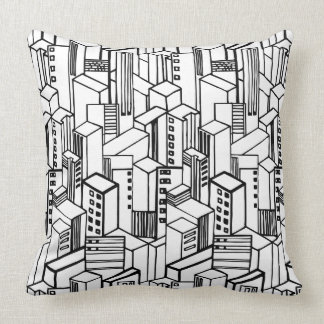 Coussin Motif tiré par la main urbain