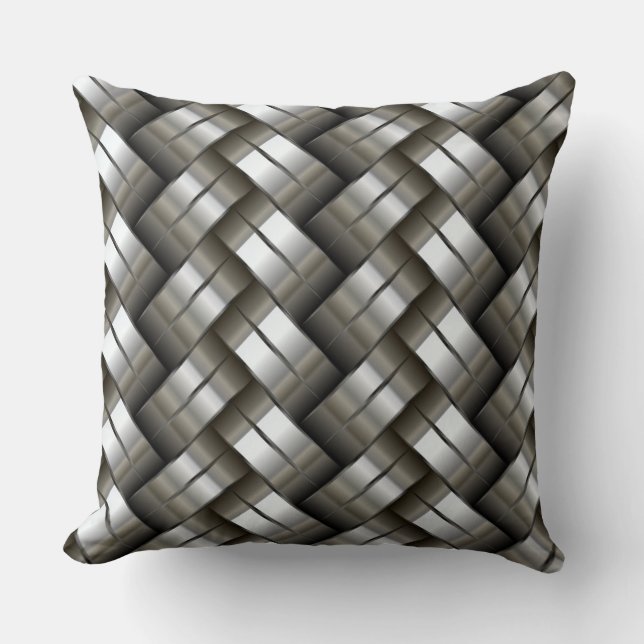 Coussin Motif tissé en métal (Recto)