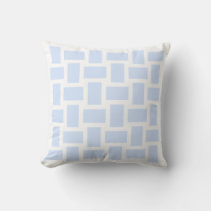 Coussin Motif tissé pastel blanc et bleu bébé