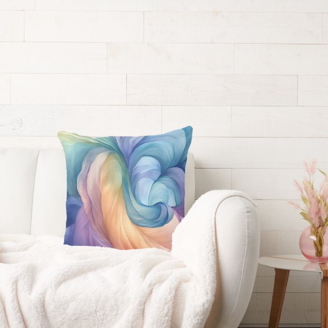 Coussin Motif tourbillon de fumée arc-en-ciel (Canapé)