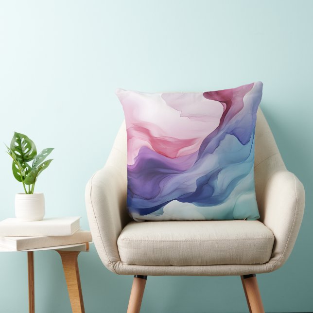 Coussin Motif tourbillon de fumée arc-en-ciel (Chaise)