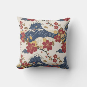 Coussin Motif traditionnel de kimono japonais
