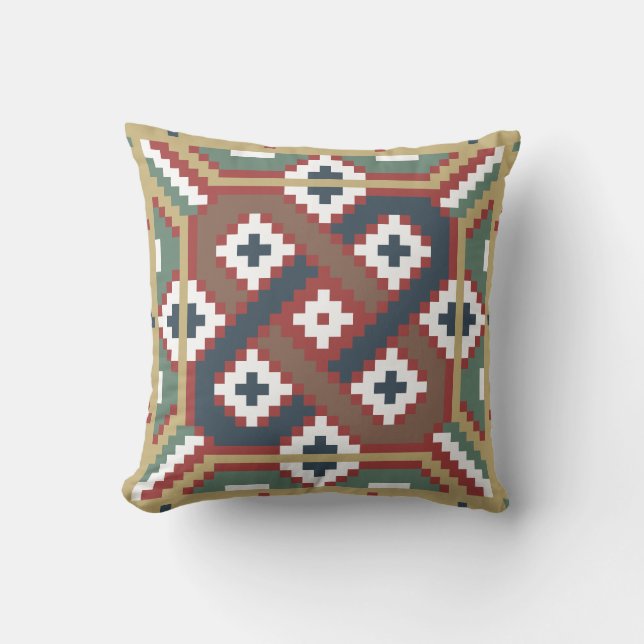 Coussin Motif traditionnel suédois de Röllakan (Recto)