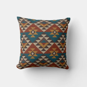 Coussin Motif traditionnel Tribal Aztec sans couture sur w