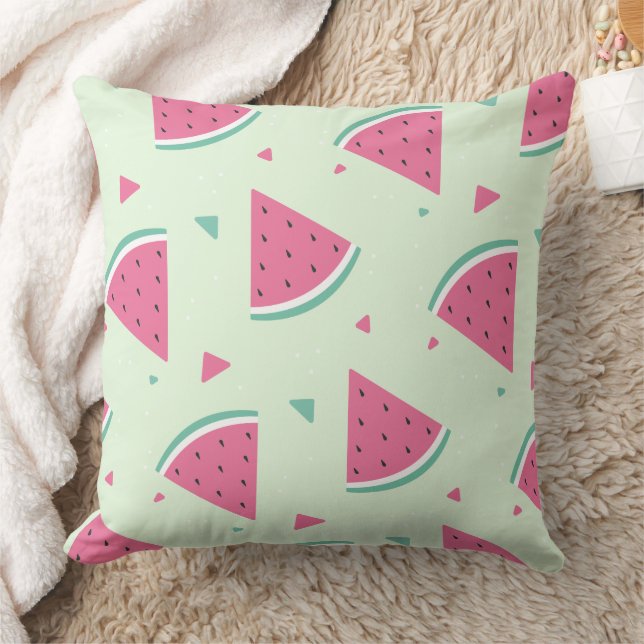 Coussin Motif Tranches de Pastèque Fraîche (Couverture)