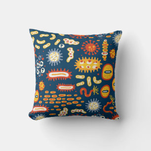 Coussin Motif transparent avec différents types de microor