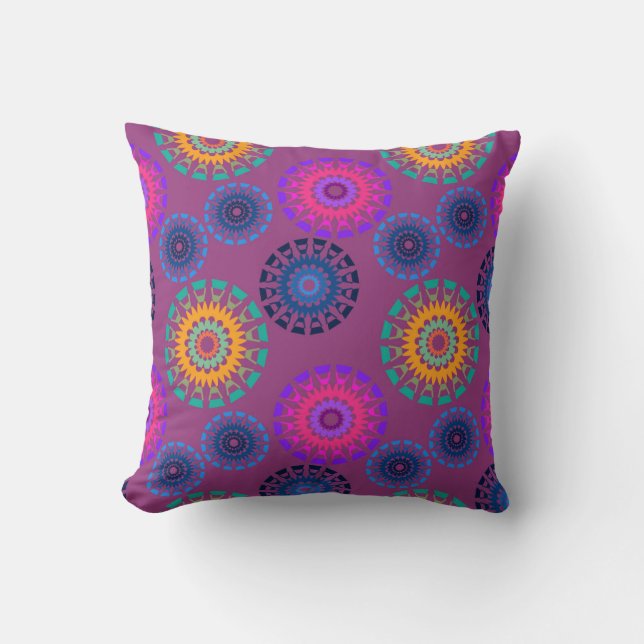 Coussin Motif transparent avec ouverture ronde multicolore (Recto)