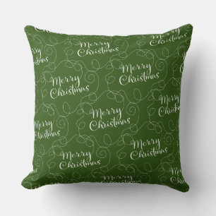 Coussin MOTIF transparent blanc NOËL avec LIGNES