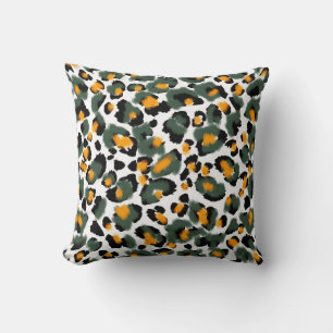 Coussin Motif transparent Empreinte de léopard