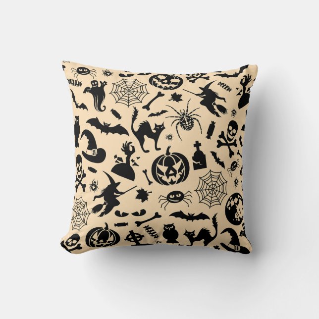 Coussin Motif transparent Halloween (Recto)
