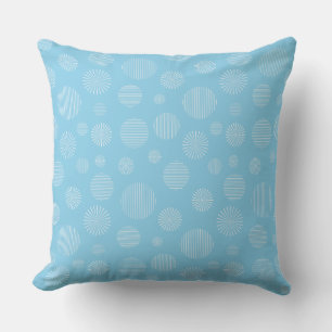 Coussin Motif transparent Sky Blue et White