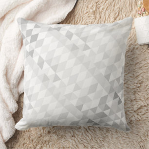 Coussin Motif triangle Abstrait gris