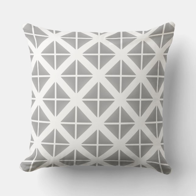 Coussin Motif triangle gris tendance (Recto)