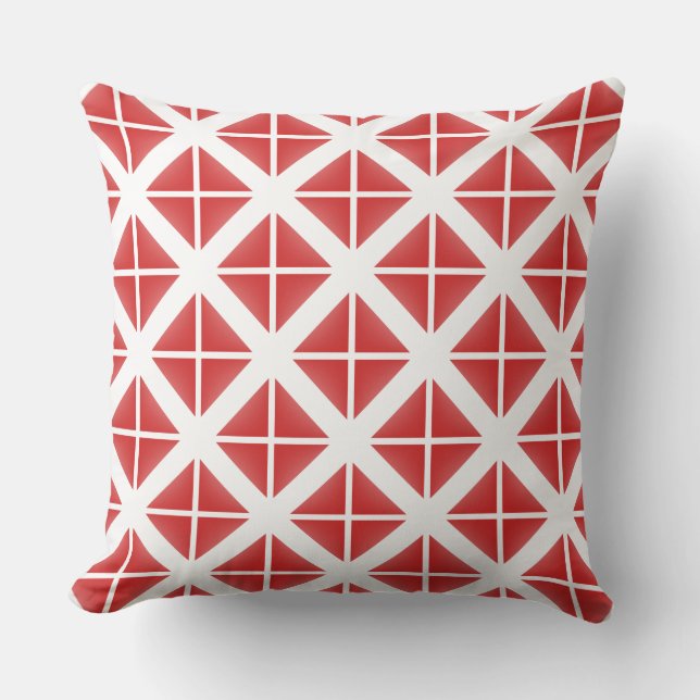 Coussin Motif triangle rouge tendance (Recto)