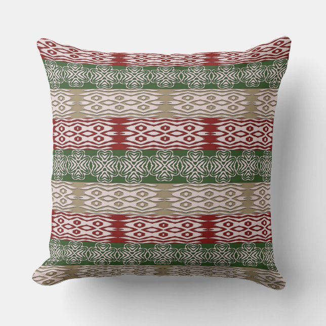 Coussin Motif tribal africain ethnique de rayures (Recto)