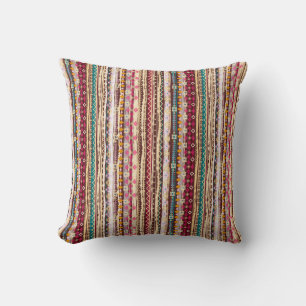 Coussin Motif tribal Boho ethnique coloré