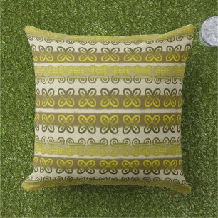 Coussin Motif tribal d'Afrique ethnique avec des symboles
