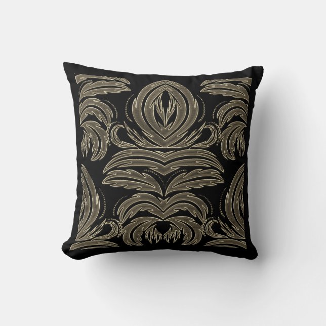 Coussin Motif tribal d'Afrique vintage (Recto)