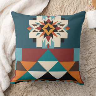 Coussin Motif tribal du Sud-Ouest amérindien