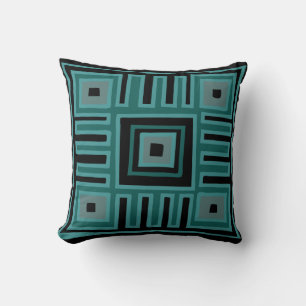 Coussin motif tribal géométrique d'Afrique Abstraite
