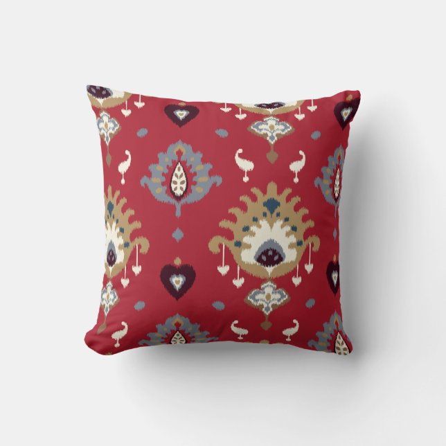 Coussin Motif tribal gris or moderne girly ikat gris (Recto)