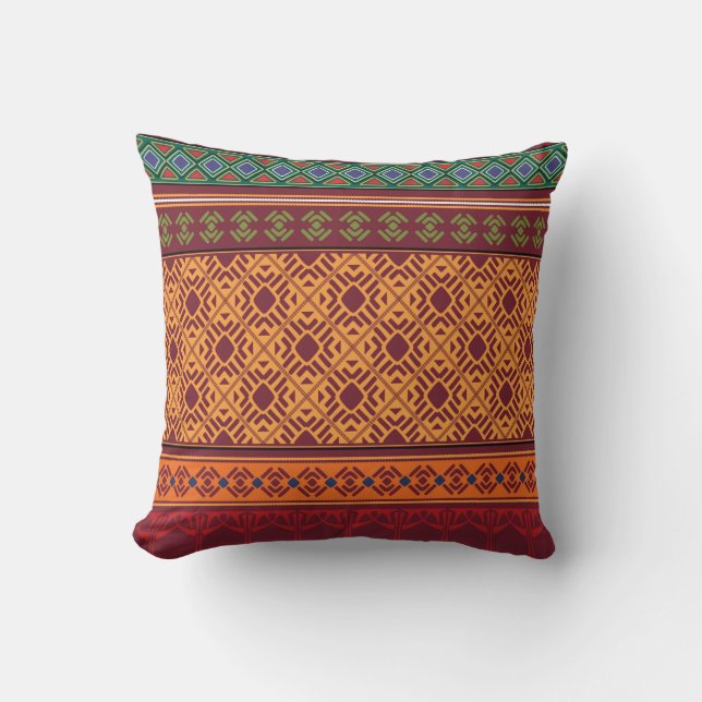 Coussin Motif tribal homogène ethnique (Recto)