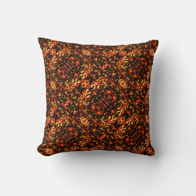 Coussin Motif tribal rustique (Recto)
