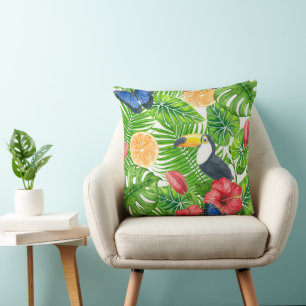 Coussin Motif tropical