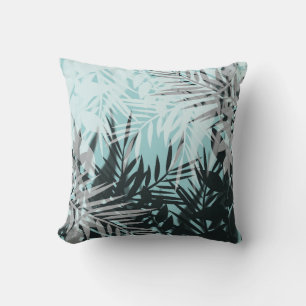 Coussin Motif tropical bleu clair