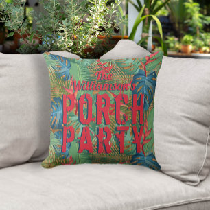 Coussin Motif Tropical de Porch Party