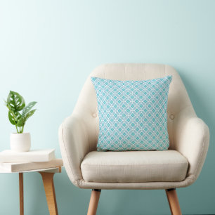 Coussin Motif Turquoise