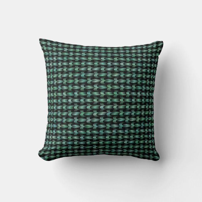 Coussin Motif turquoise de poids vert (Recto)