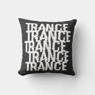 Coussin Motif typographique Trance