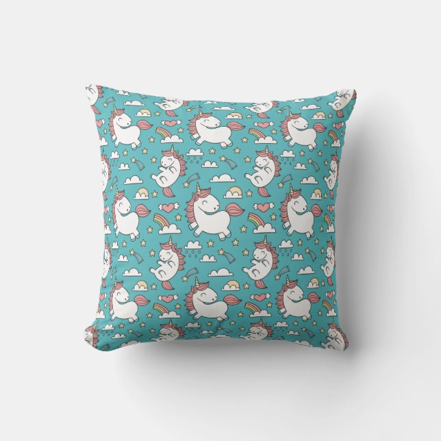 Coussin Motif Unicorn (Recto)