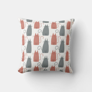 Coussin Motif vectoriel minimaliste transparent de couleur